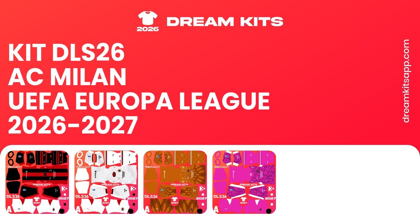 AC Milan Kits UEFA Europa League 2026-2027 DLS26