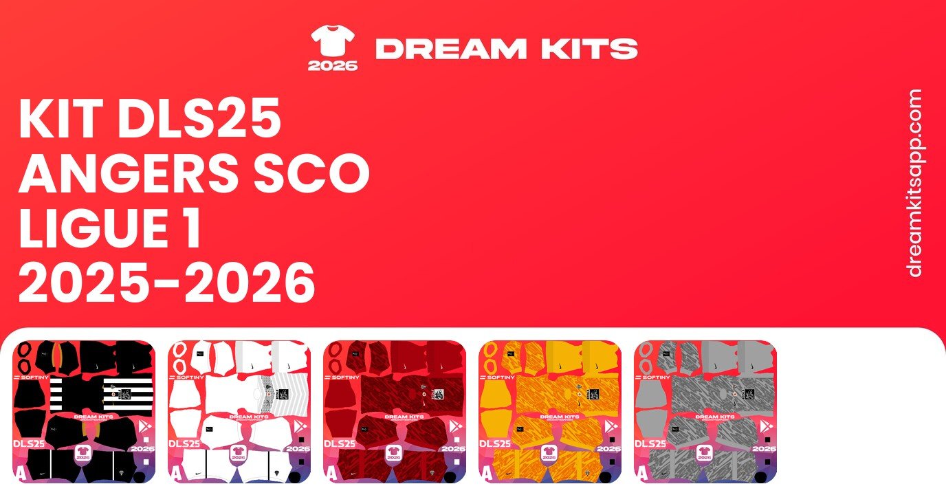 Angers SCO Kits Ligue 1 2025-2026 DLS26