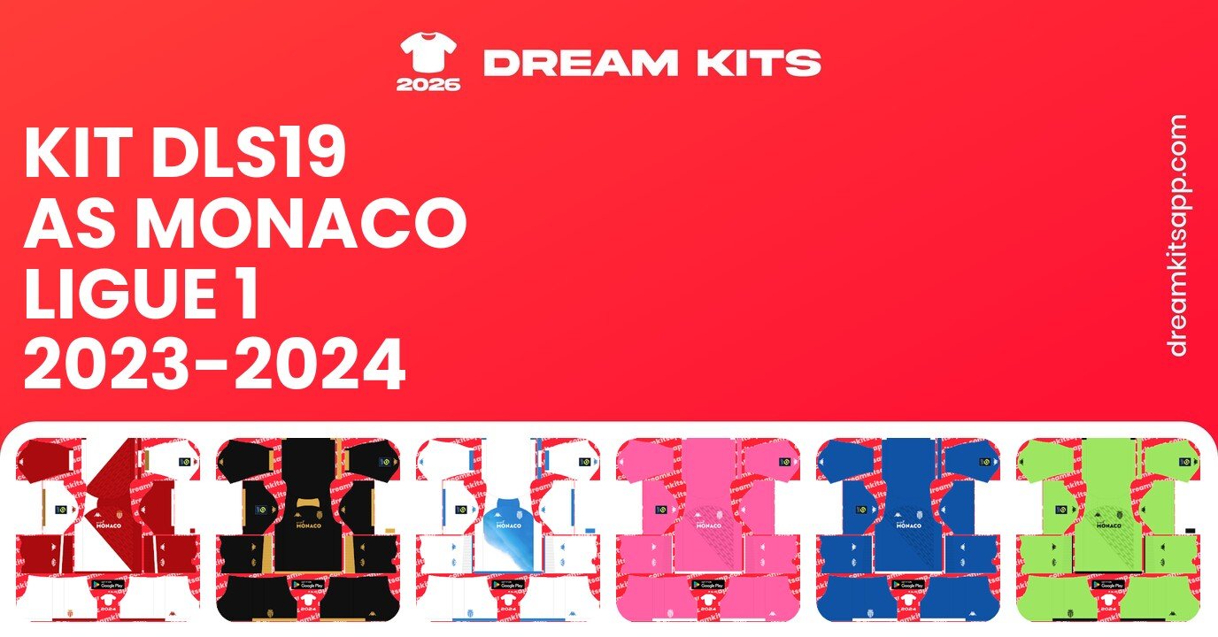 AS Monaco Kits Ligue 1 2023-2024 DLS19