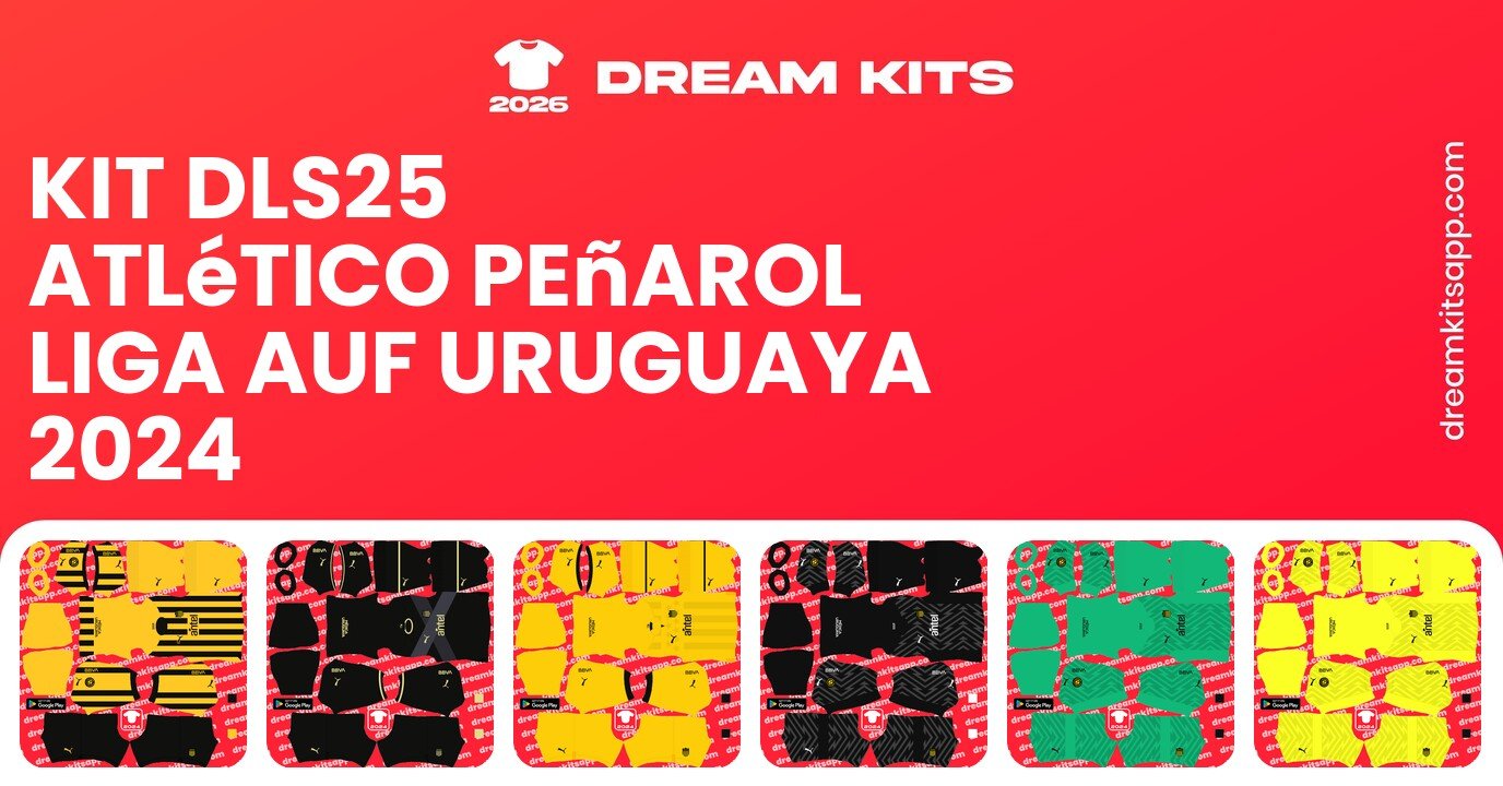 Atlético Peñarol Kits Liga AUF Uruguaya 2024 DLS25