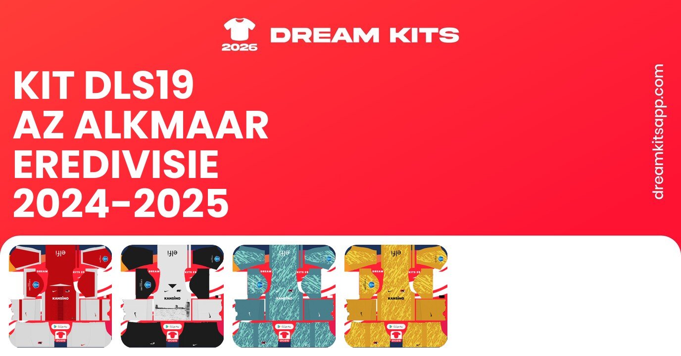 AZ Alkmaar Kits Eredivisie 2024-2025 DLS19