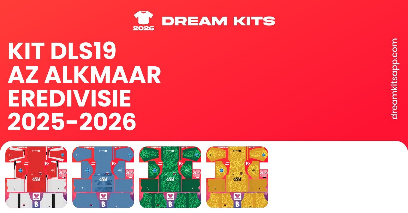 AZ Alkmaar Kits Eredivisie 2025-2026 DLS19