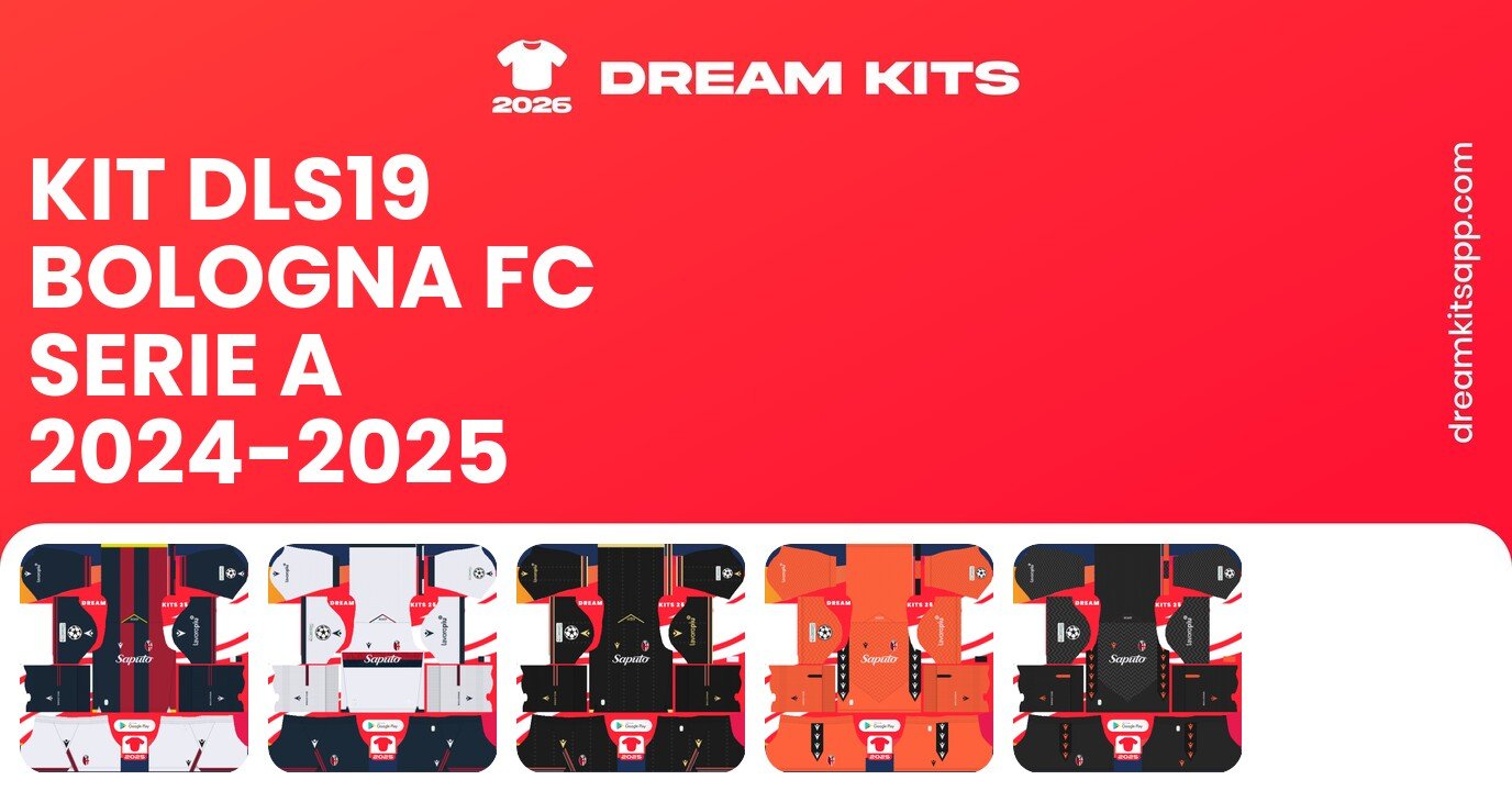 Bologna FC Kits Serie A 2024-2025 DLS19