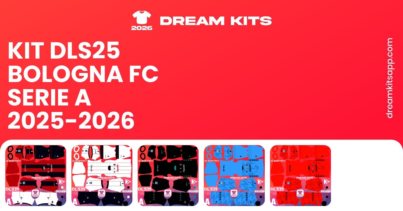 Bologna FC Kits Serie A 2025-2026 DLS26