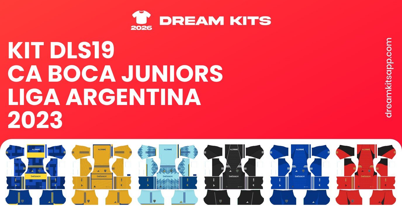 CA Boca Juniors Kits Liga Argentina 2023 DLS19