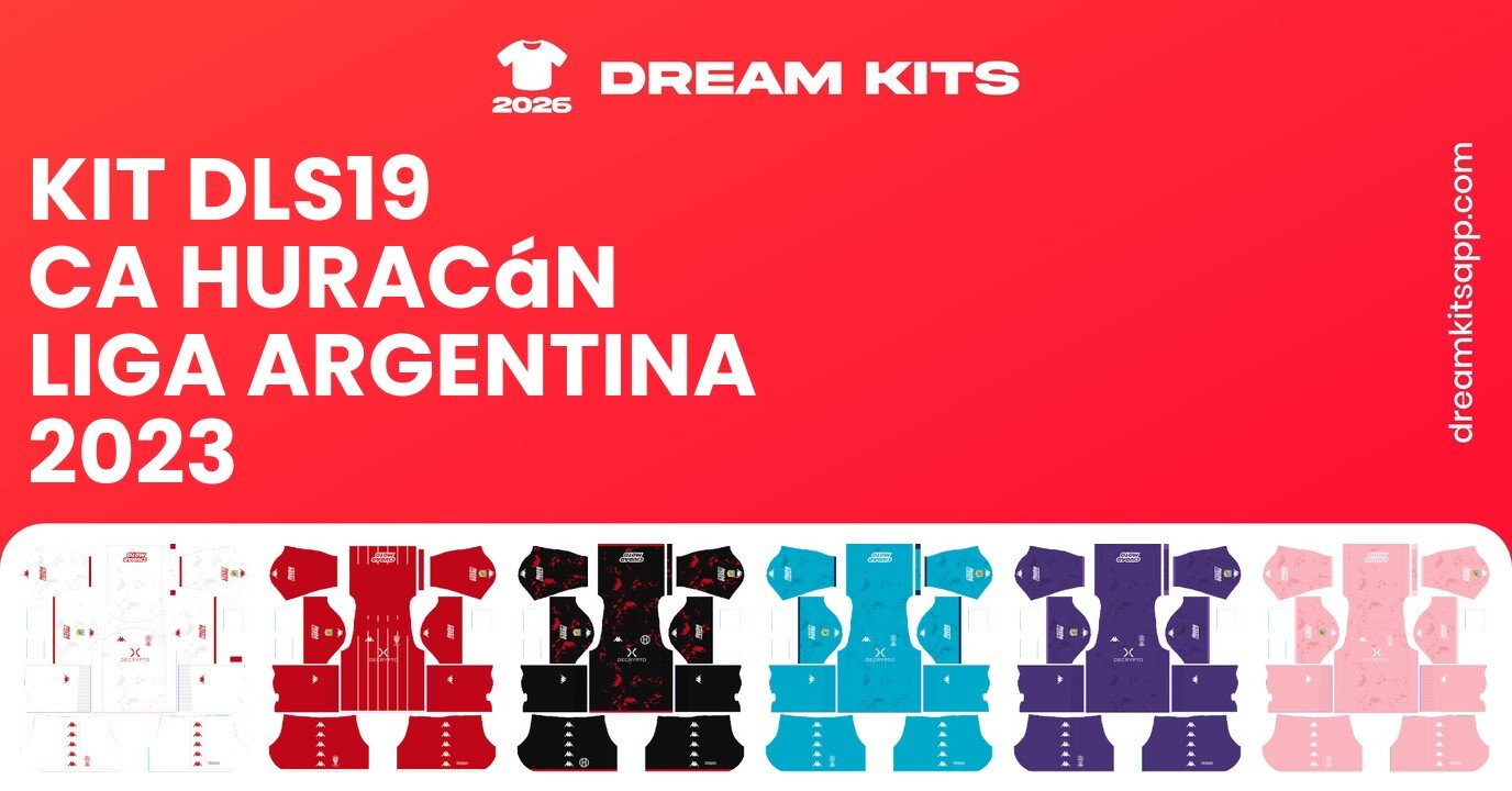CA Huracán Kits Liga Argentina 2023 DLS19