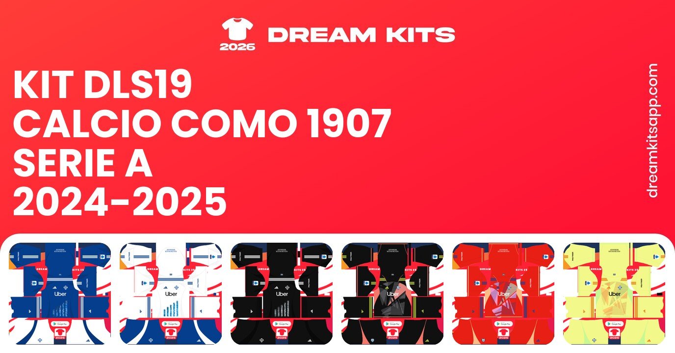 Calcio Como 1907 Kits Serie A 2024-2025 DLS19
