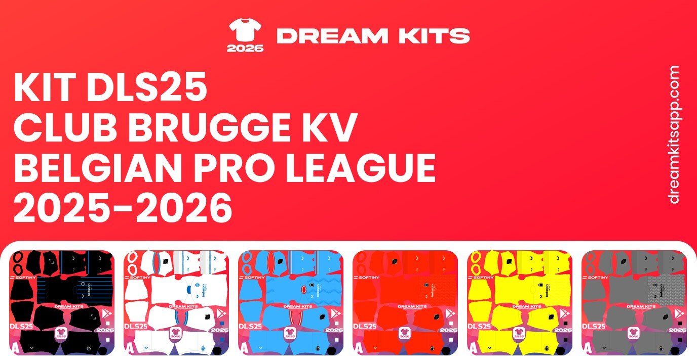Club Brugge KV Kits Belgian Pro League 2025-2026 DLS26