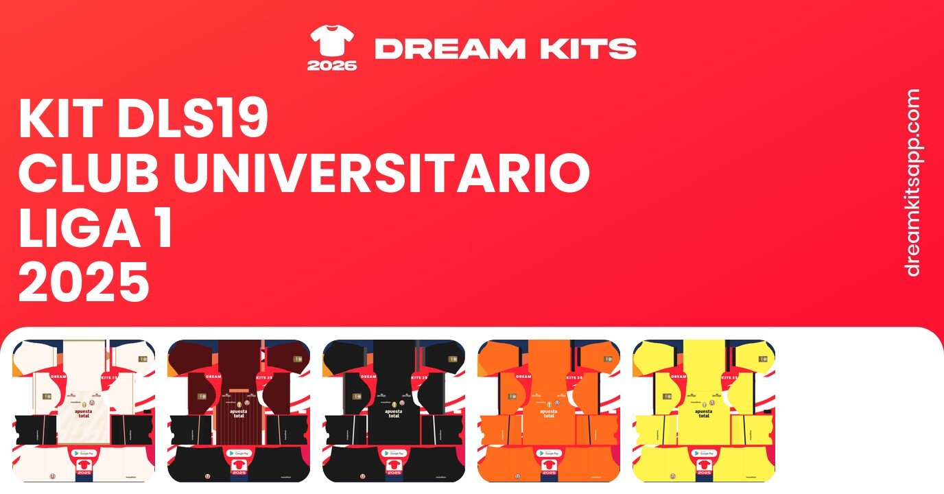 Club Universitario Kits Liga 1 2025 DLS19