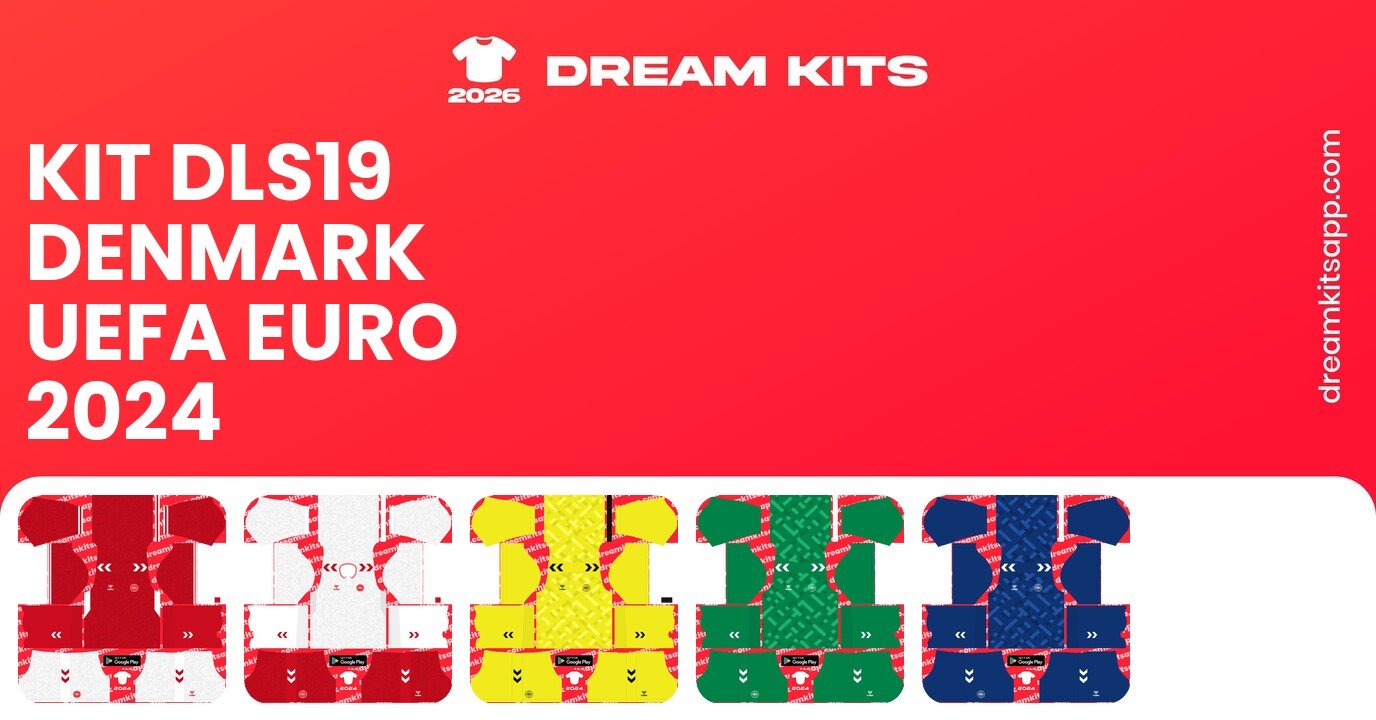 Denmark Kits UEFA EURO 2024 DLS19