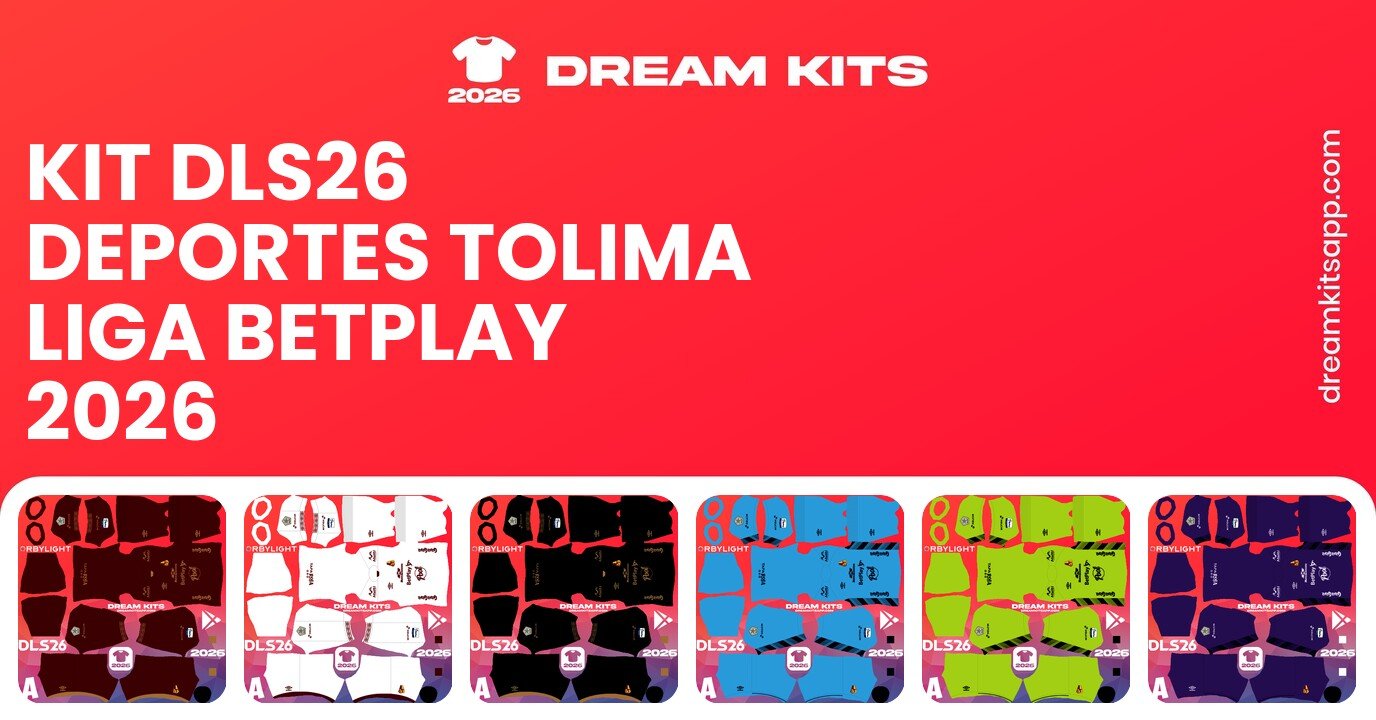 Deportes Tolima Kits Liga BetPlay 2026 DLS26