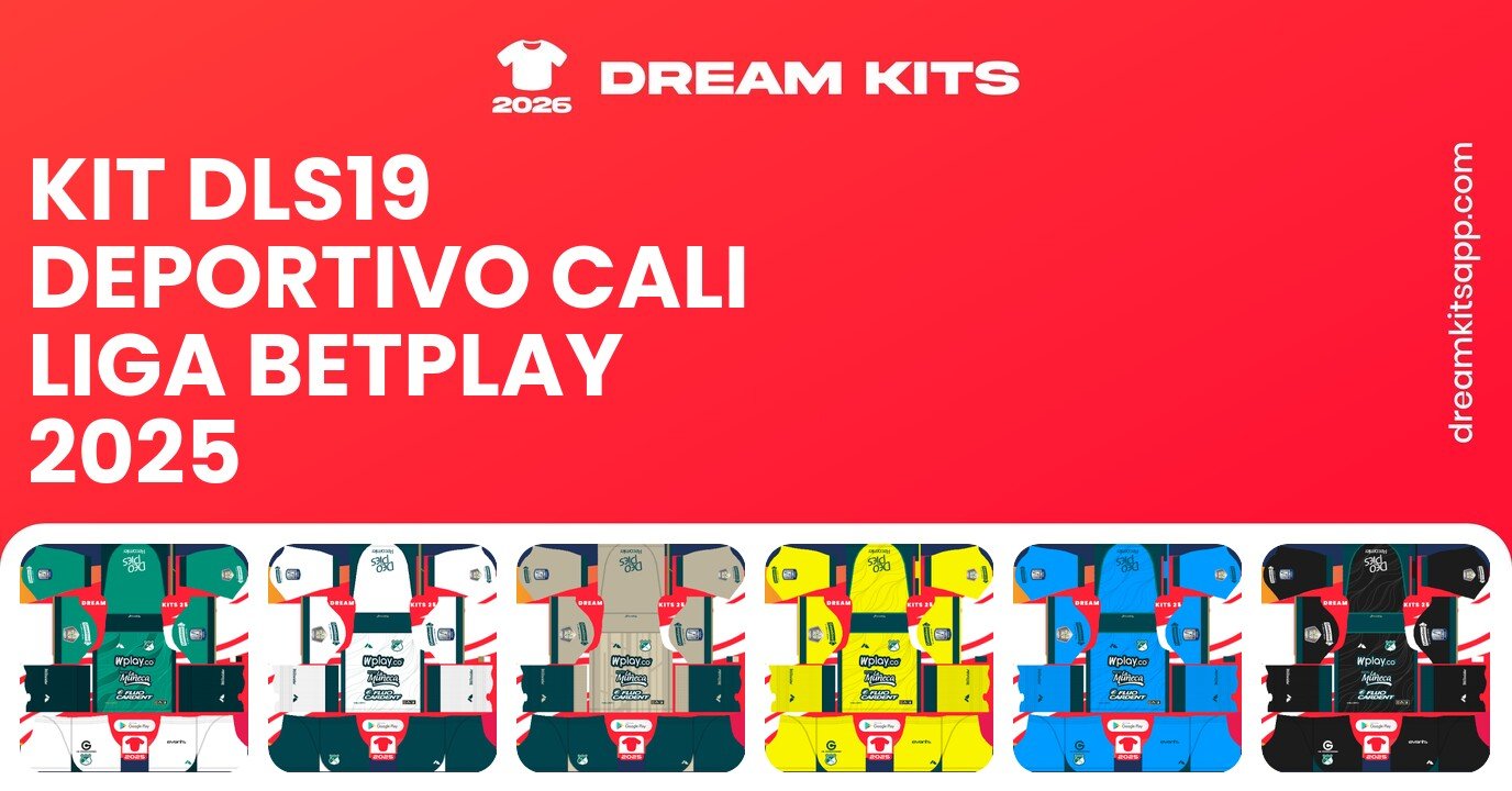 Deportivo Cali Kits Liga BetPlay 2025 DLS19