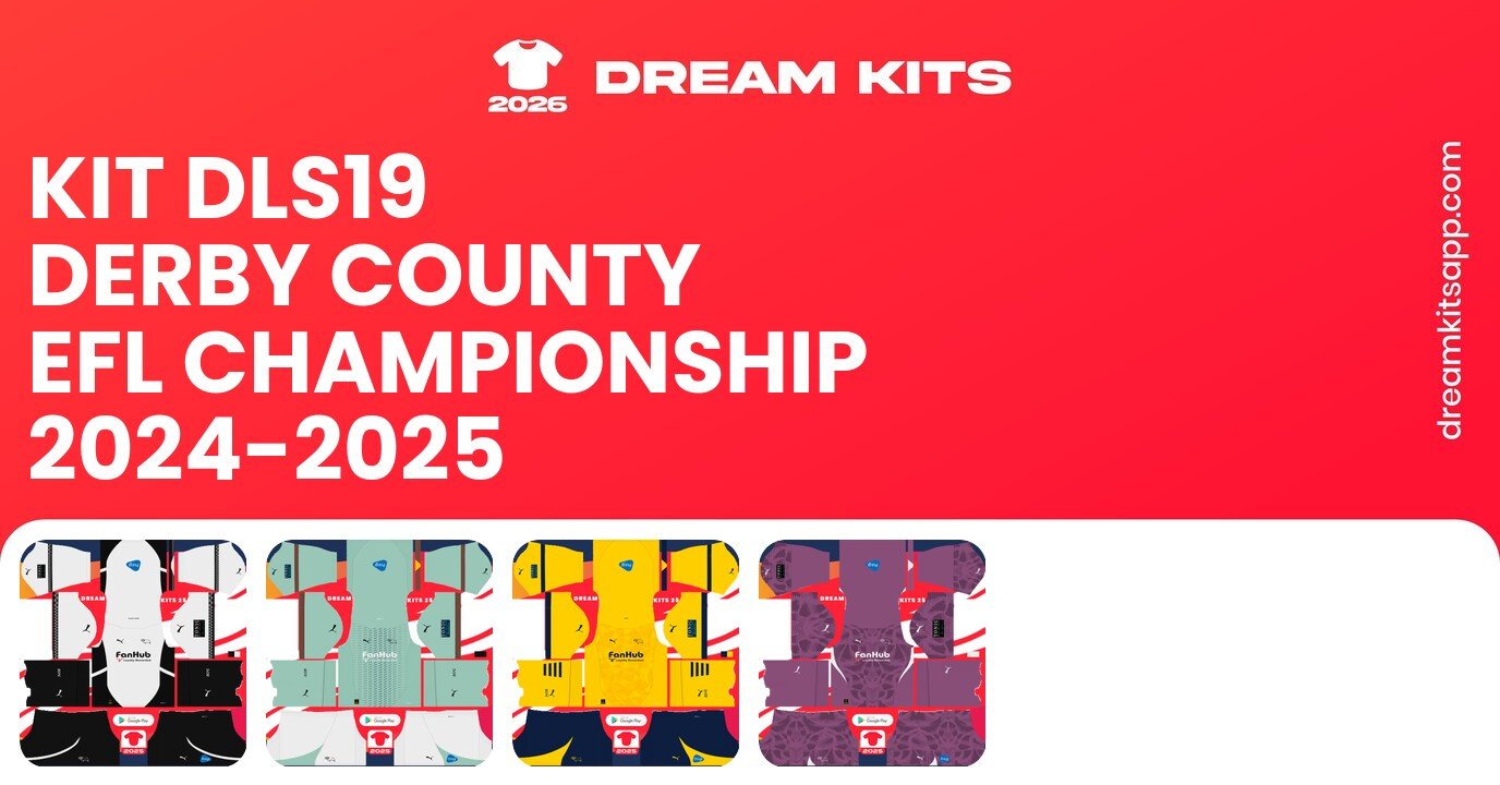 Derby County Kits EFL Championship 2024-2025 DLS19