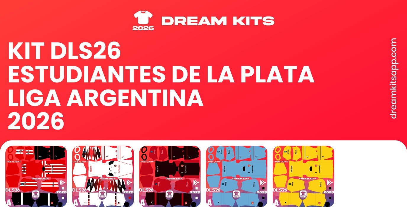 Estudiantes de la Plata Kits Liga Argentina 2026 DLS26