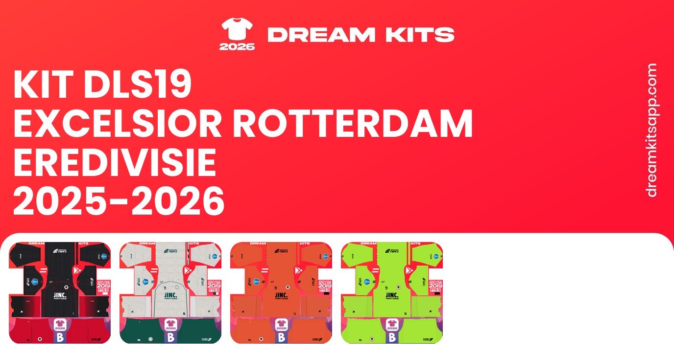 Excelsior Rotterdam Kits Eredivisie 2025-2026 DLS19