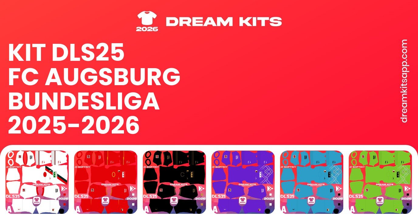 FC Augsburg Kits Bundesliga 2025-2026 DLS25