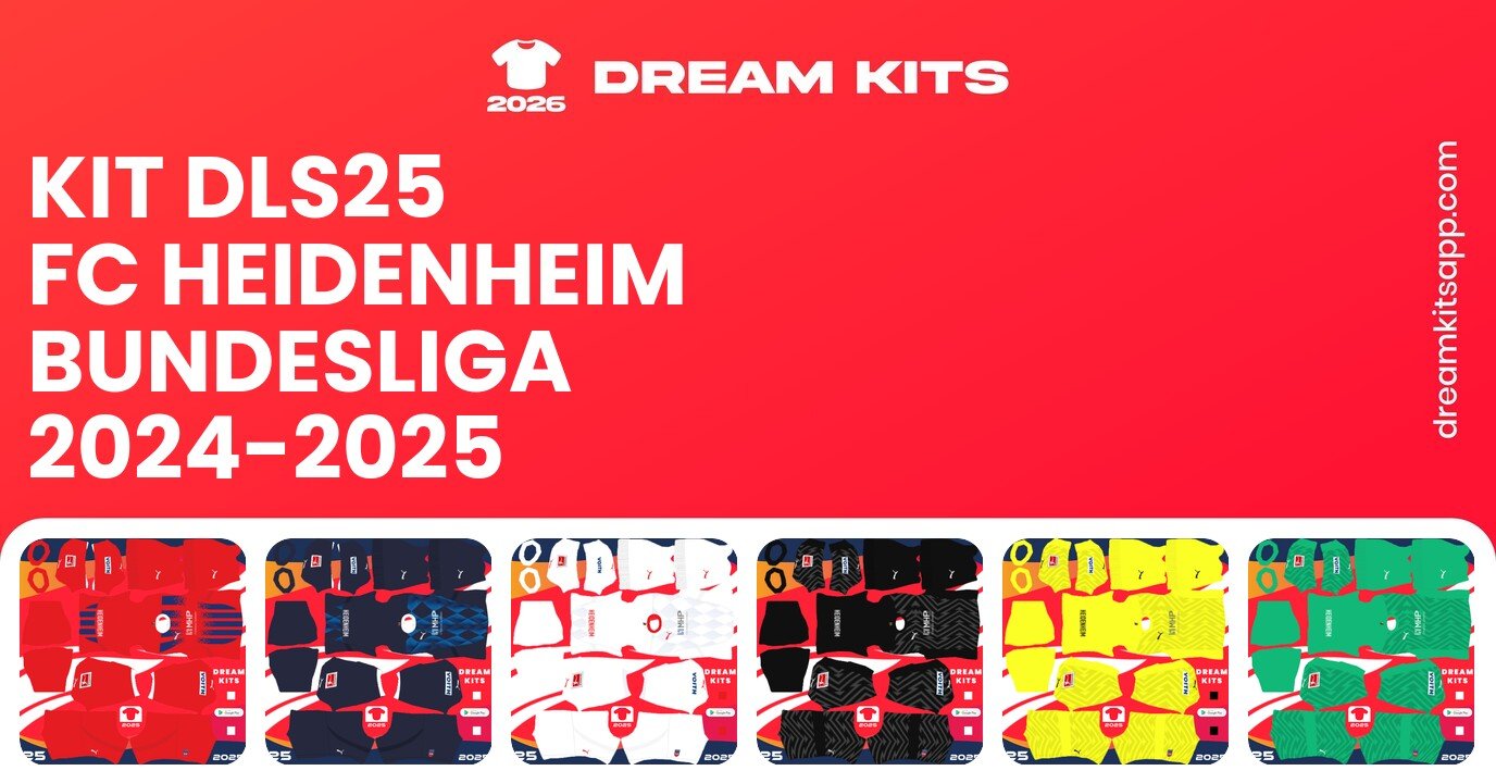 FC Heidenheim Kits Bundesliga 2024-2025 DLS25
