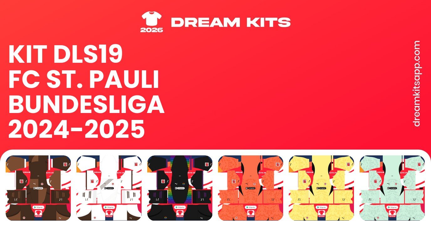FC St. Pauli Kits Bundesliga 2024-2025 DLS19