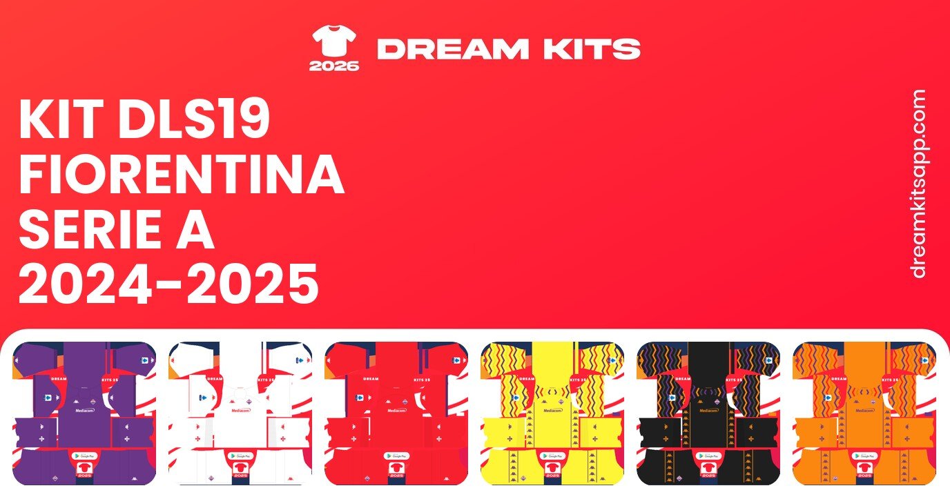 Fiorentina Kits Serie A 2024-2025 DLS19