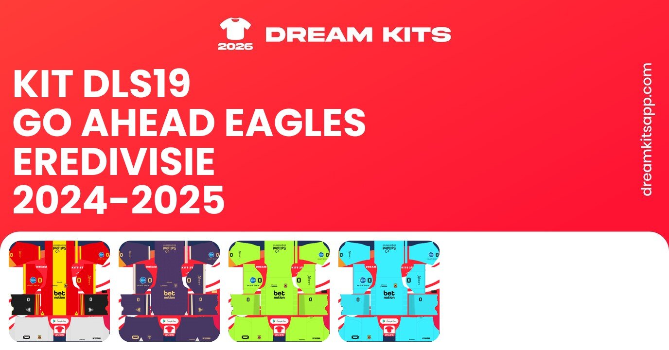 Go Ahead Eagles Kits Eredivisie 2024-2025 DLS19