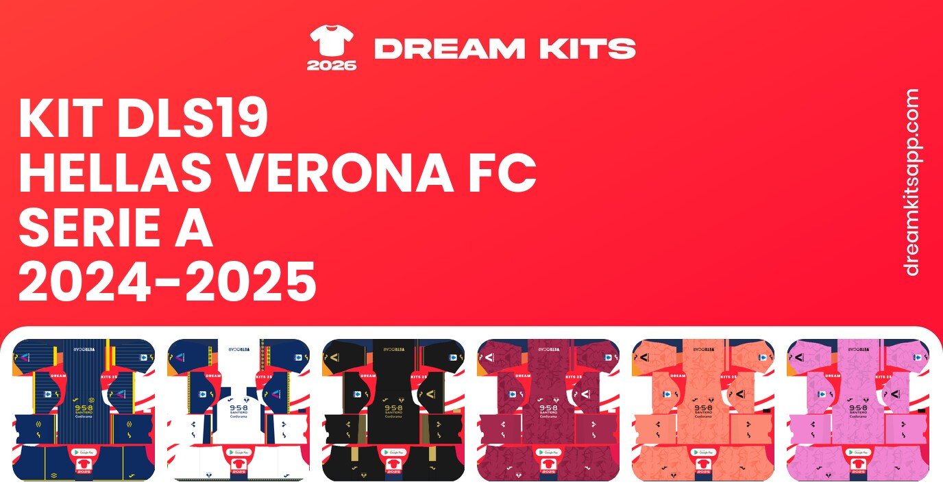 Hellas Verona FC Kits Serie A 2024-2025 DLS19