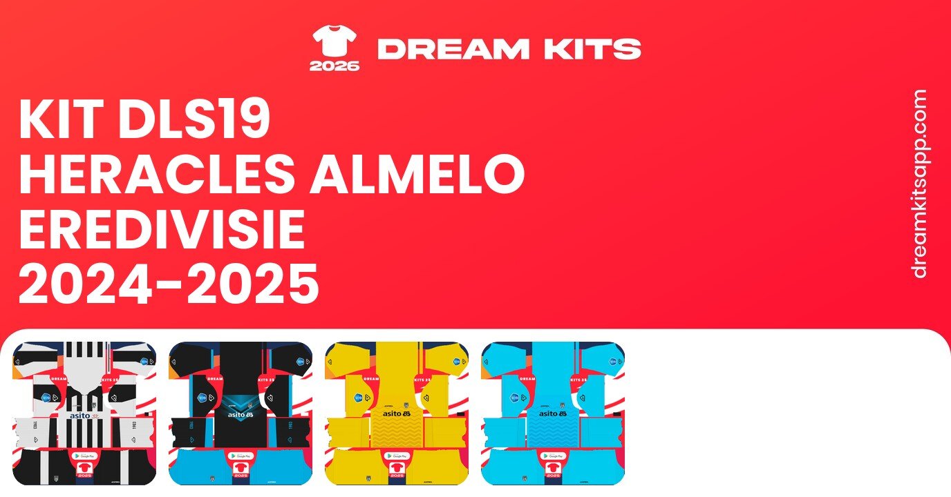 Heracles Almelo Kits Eredivisie 2024-2025 DLS19