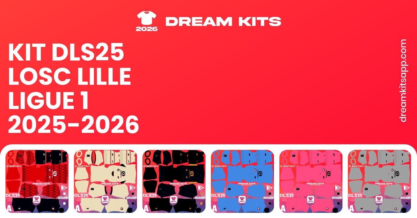 LOSC Lille Kits Ligue 1 2025-2026 DLS26