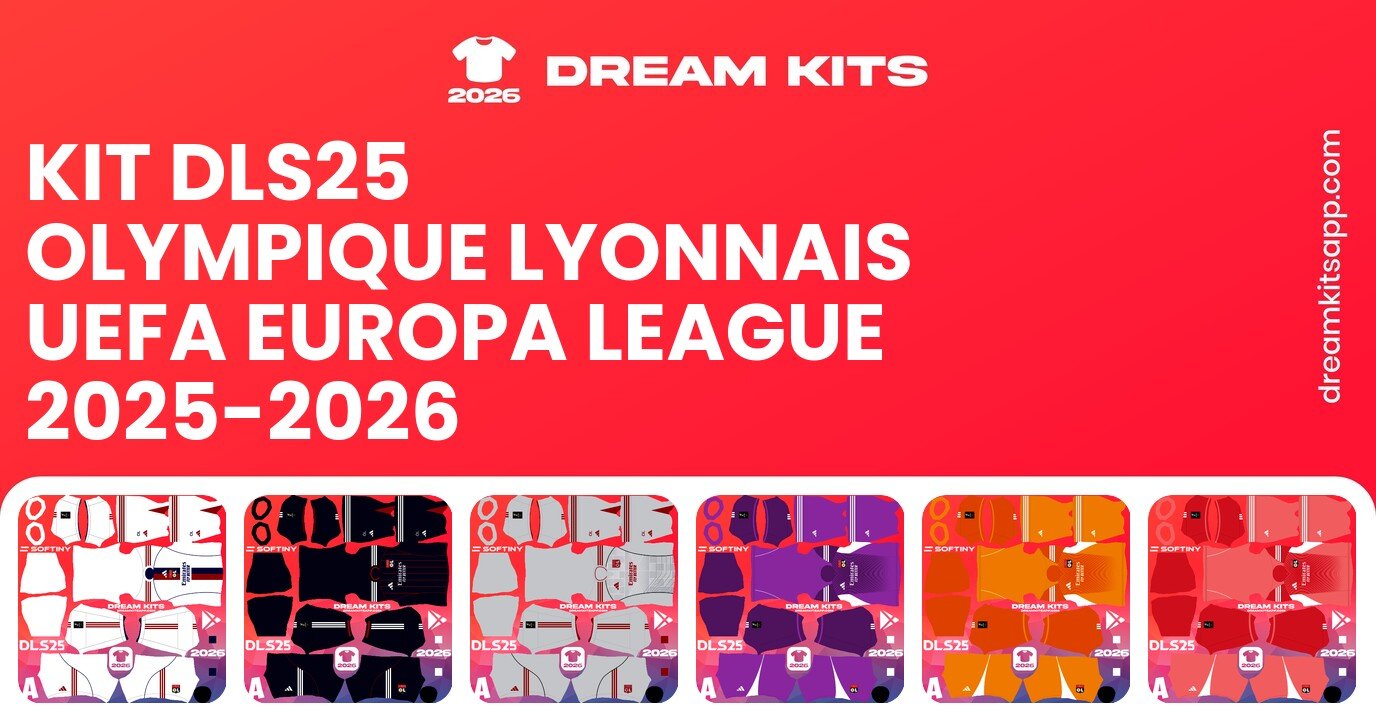 Olympique Lyonnais Kits UEFA Europa League 2025-2026 DLS25