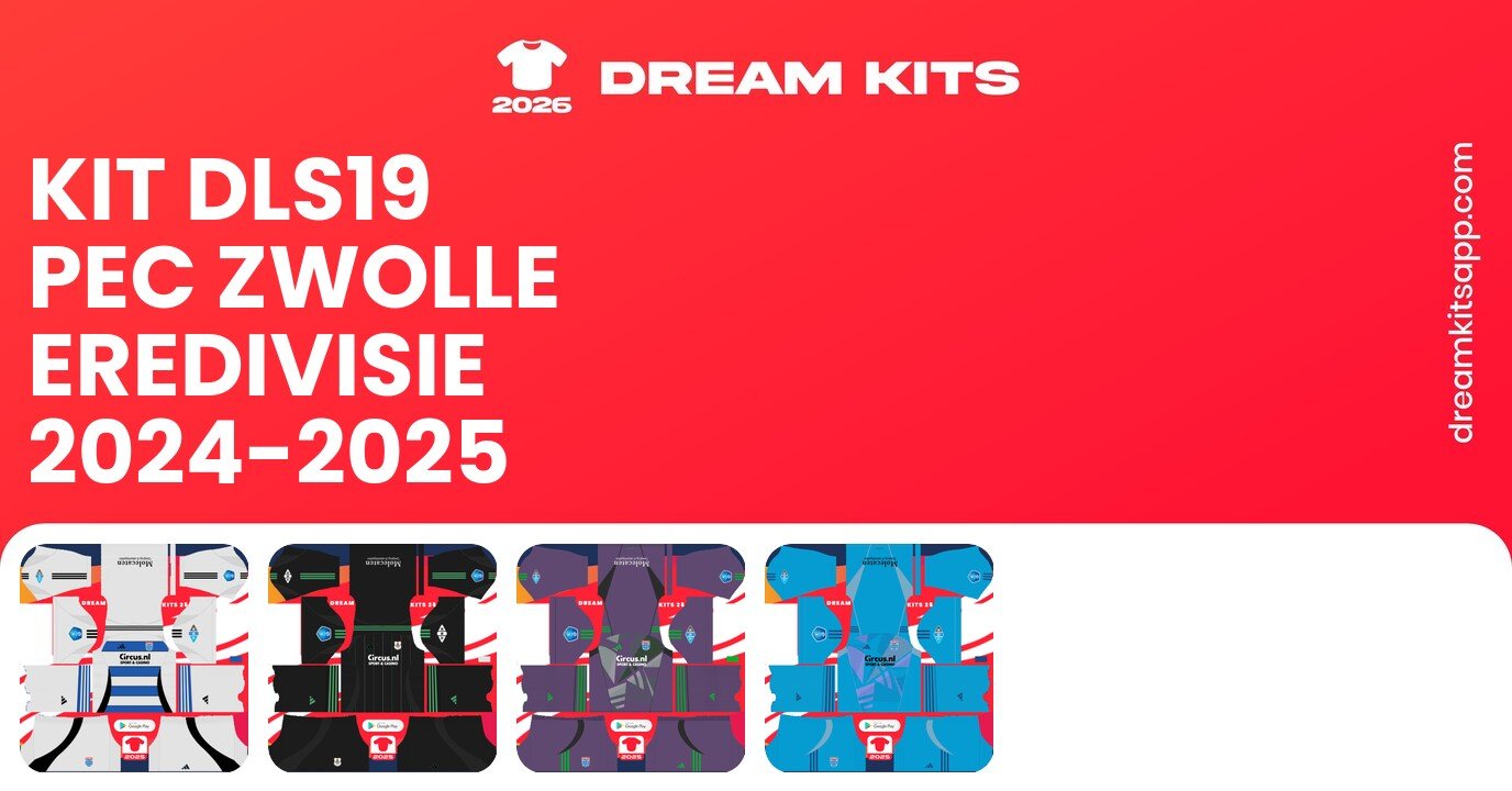 PEC Zwolle Kits Eredivisie 2024-2025 DLS19