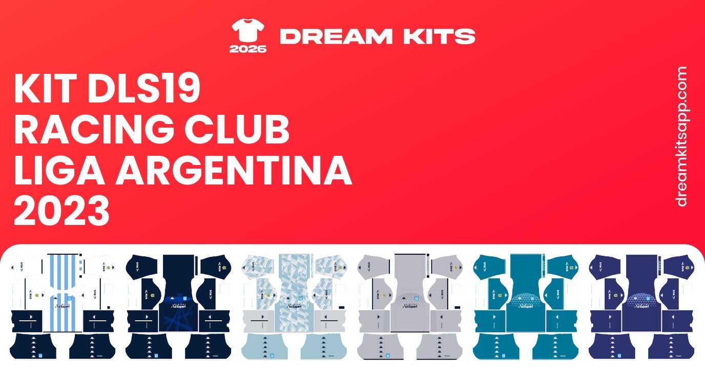 Racing Club Kits Liga Argentina 2023 DLS19