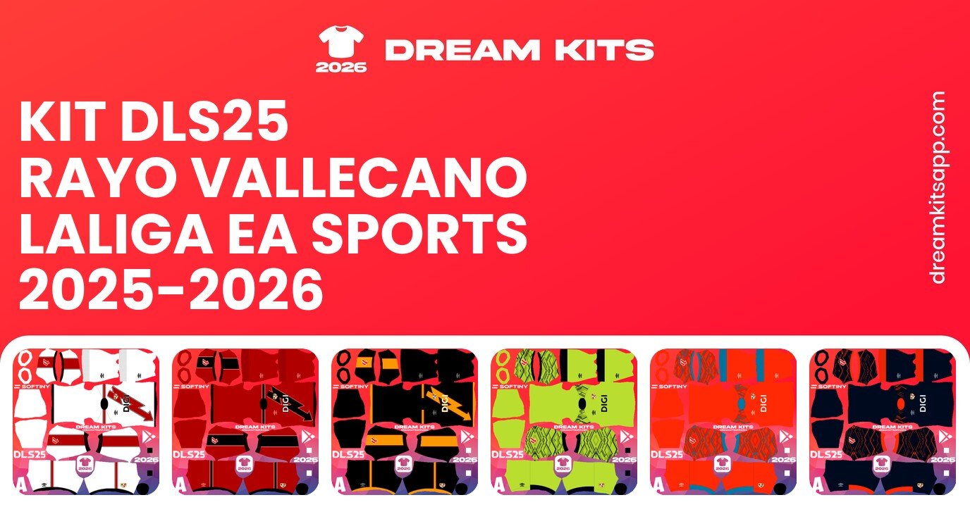 Rayo Vallecano Kits LaLiga EA Sports 2025-2026 DLS25