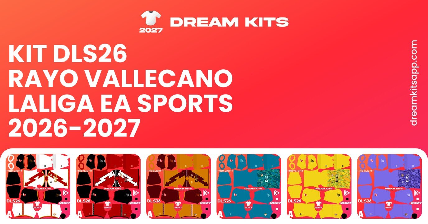 Rayo Vallecano Kits LaLiga EA Sports 2026-2027 DLS26