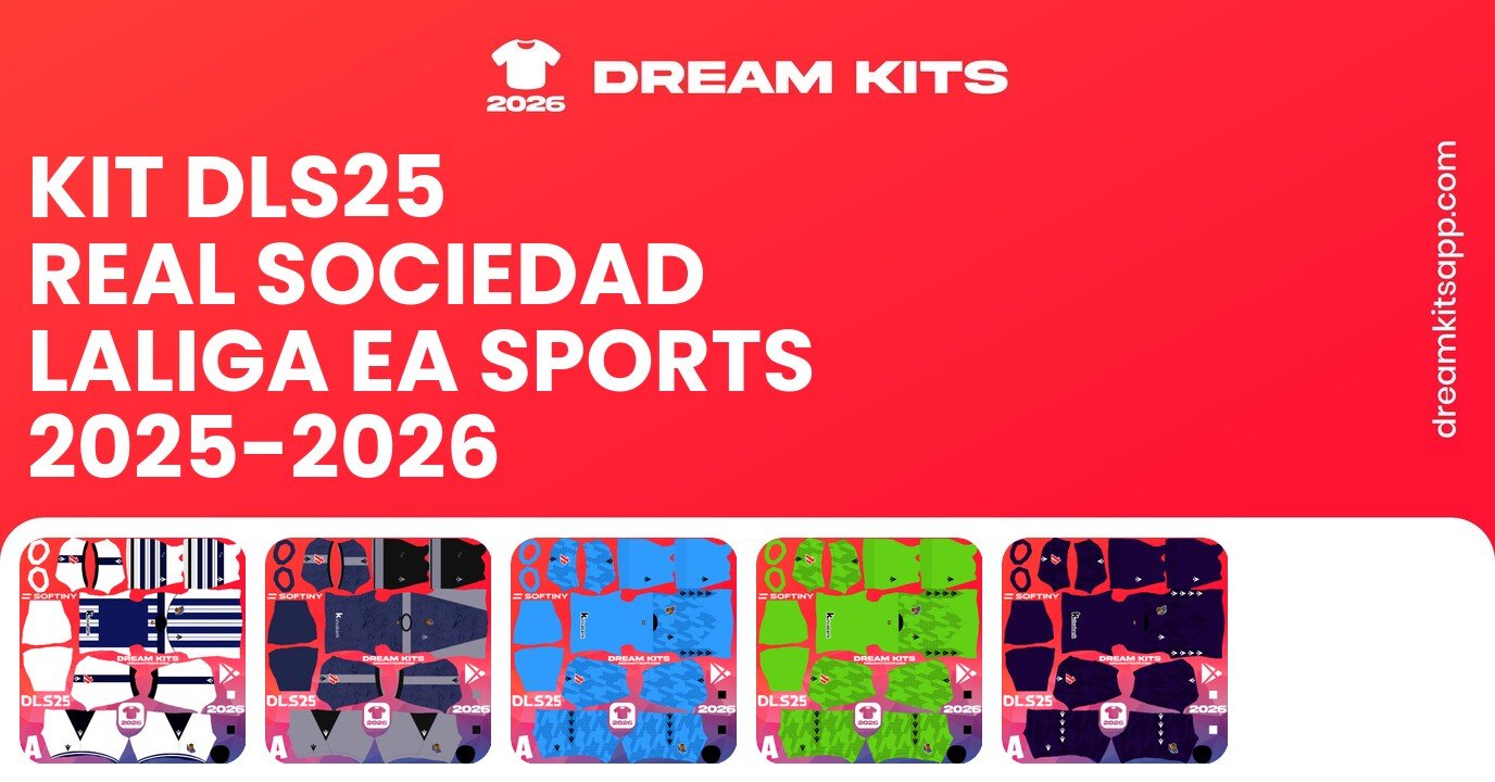 Real Sociedad Kits LaLiga EA Sports 2025-2026 DLS25