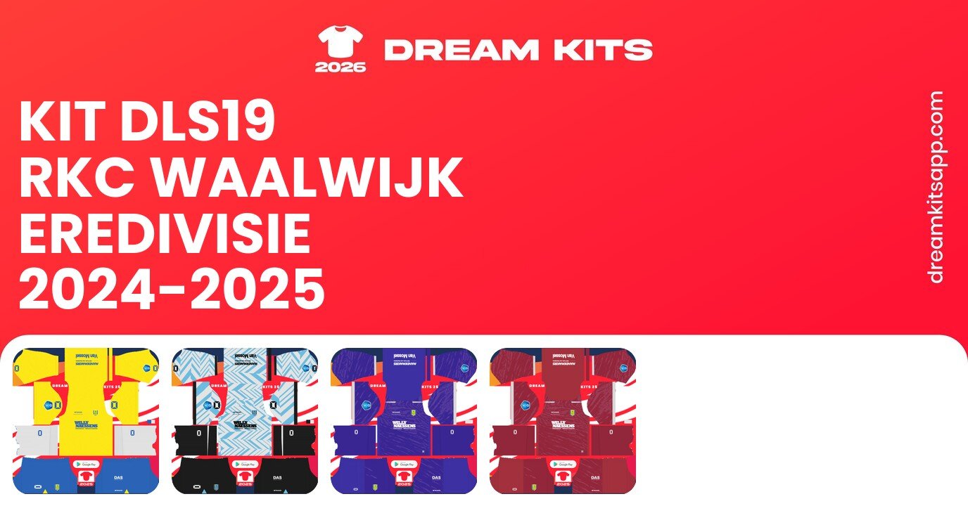 RKC Waalwijk Kits Eredivisie 2024-2025 DLS19