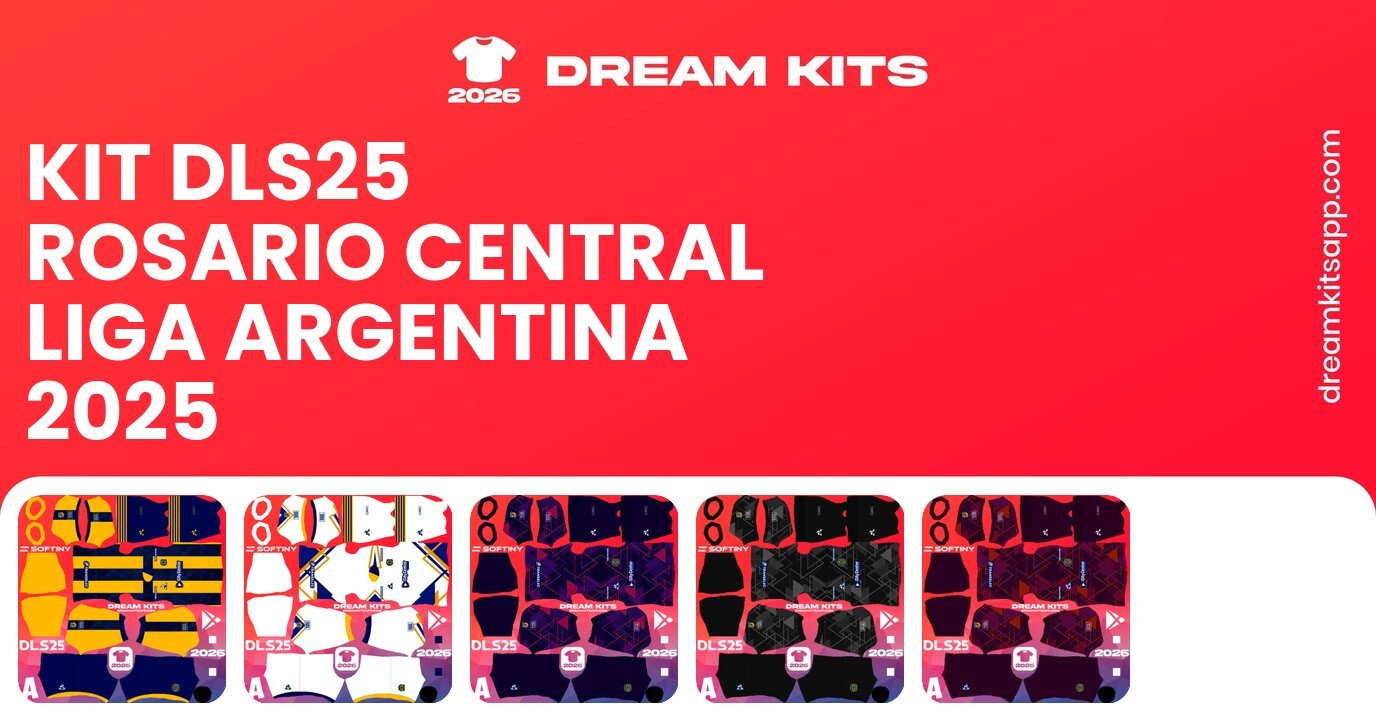 Rosario Central Kits Liga Argentina 2025 DLS25