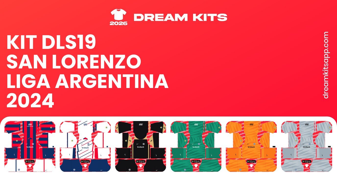 San Lorenzo Kits Liga Argentina 2024 DLS19