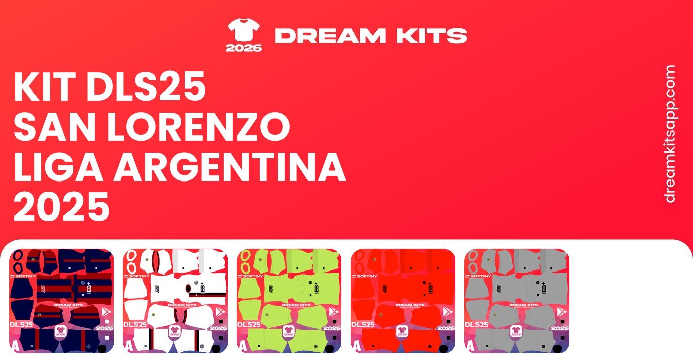 San Lorenzo Kits Liga Argentina 2025 DLS25