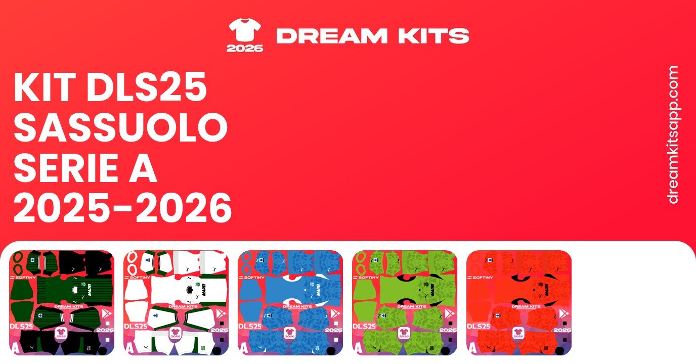 Sassuolo Kits Serie A 2025-2026 DLS25