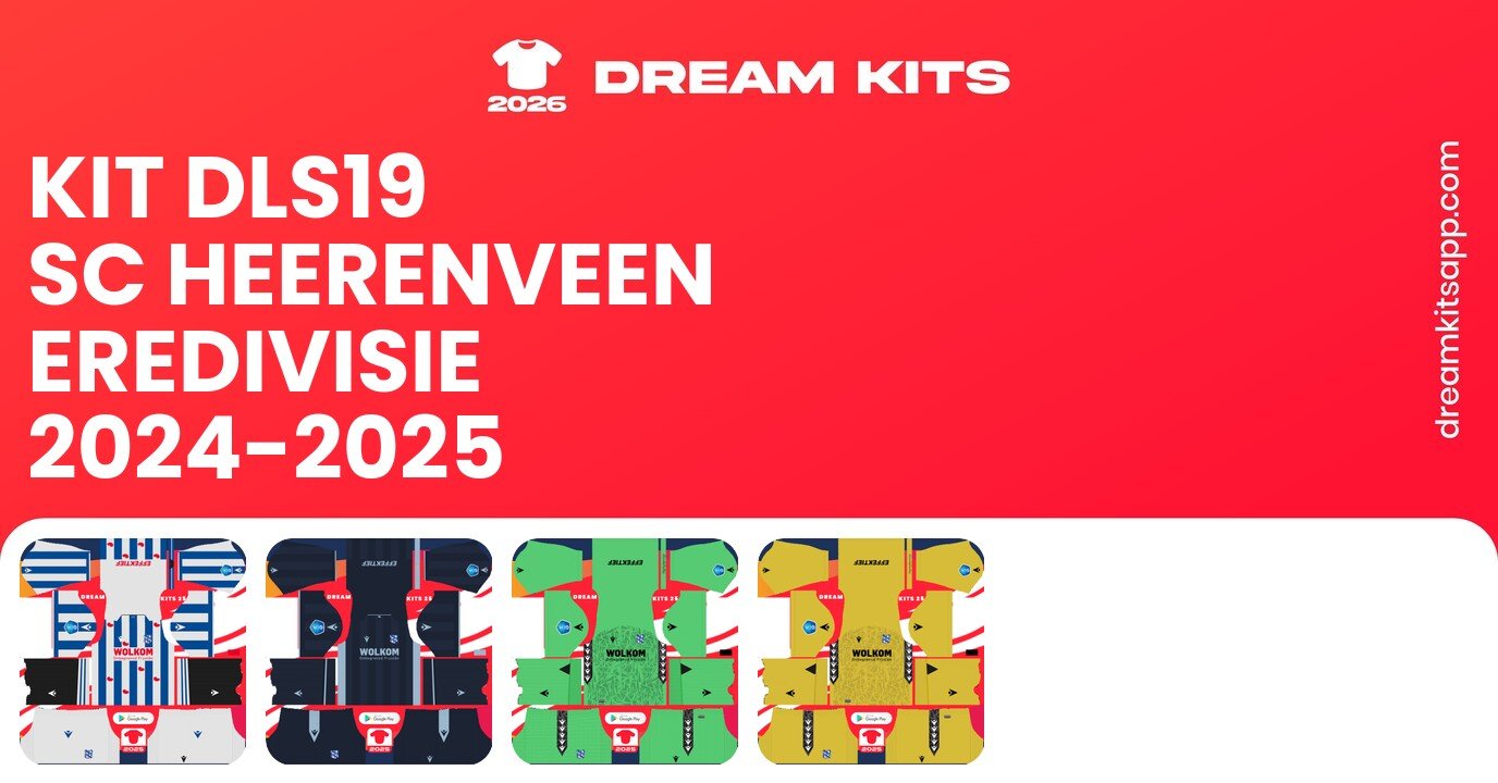 SC Heerenveen Kits Eredivisie 2024-2025 DLS19