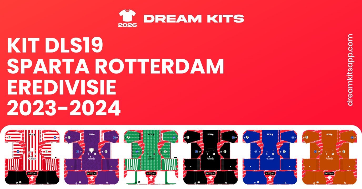 Sparta Rotterdam Kits Eredivisie 2023-2024 DLS19