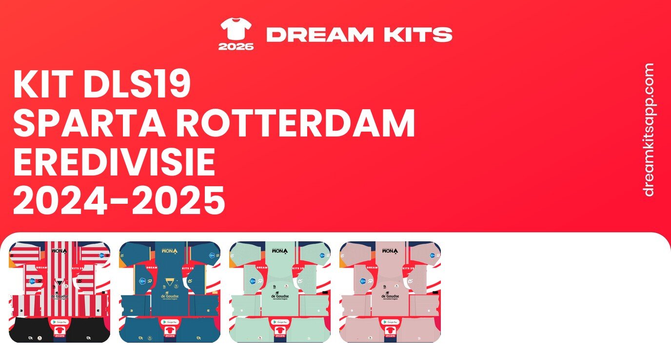 Sparta Rotterdam Kits Eredivisie 2024-2025 DLS19