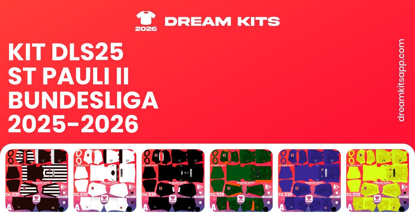 St Pauli II Kits Bundesliga 2025-2026 DLS25