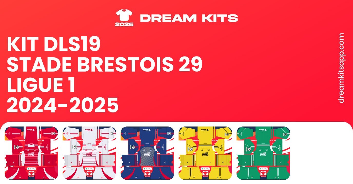 Stade Brestois 29 Kits Ligue 1 2024-2025 DLS19