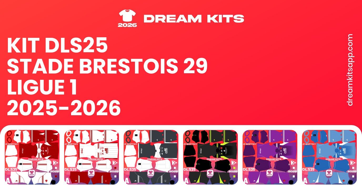 Stade Brestois 29 Kits Ligue 1 2025-2026 DLS25