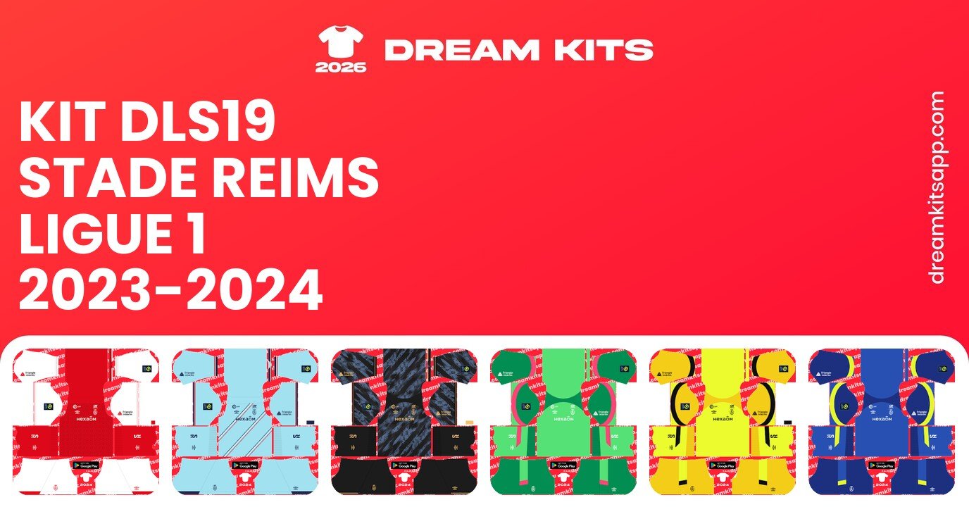 Stade Reims Kits Ligue 1 2023-2024 DLS19
