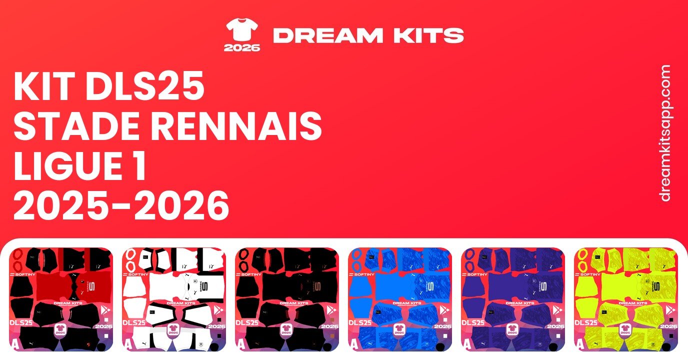 Stade Rennais Kits Ligue 1 2025-2026 DLS25