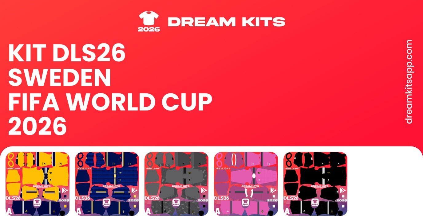 Sweden Kits FIFA World Cup 2026 DLS26