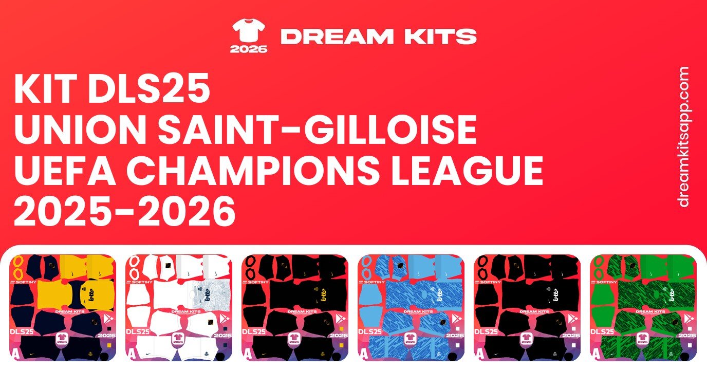 Union Saint-Gilloise Kits UEFA Champions League 2025-2026 DLS26