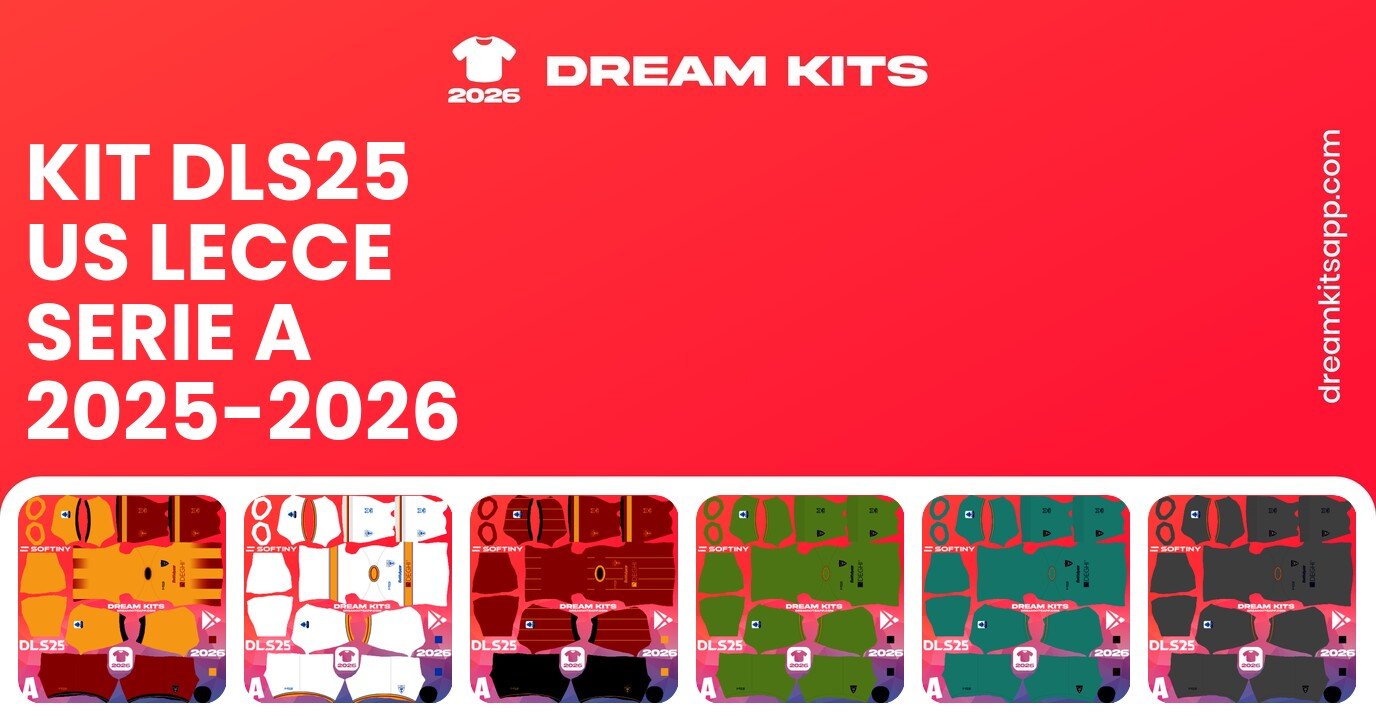 US Lecce Kits Serie A 2025-2026 DLS25