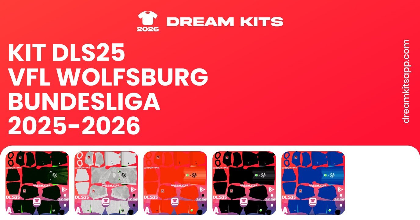 VfL Wolfsburg Kits Bundesliga 2025-2026 DLS25